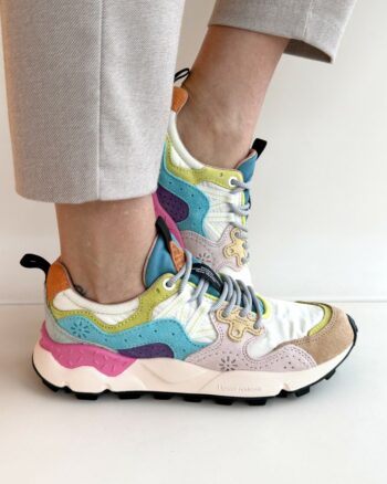 Flower Mountain Yamano Sneakers Donna Bianca/Panna E Multicolor