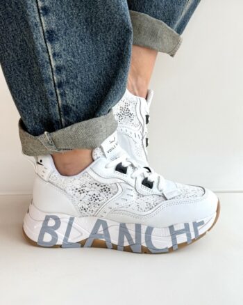 Voile Blanche Club Sneakers Donna Bianca Con Pizzo