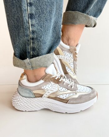 Voile Blanche Club122 Sneakers Donna Bianca E Beige