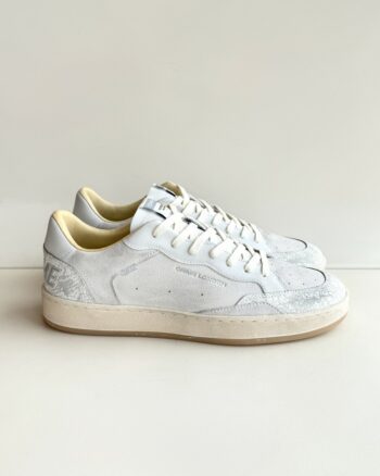 Crime London Chelsea Sneakers Uomo Total White Con Dettagli Vintage