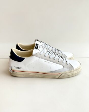 Crime London Distressed Lo Sneakers Uomo Bianca E Blu