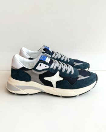Ama Brand Moon Sneakers Uomo Blu Verde E Grigia