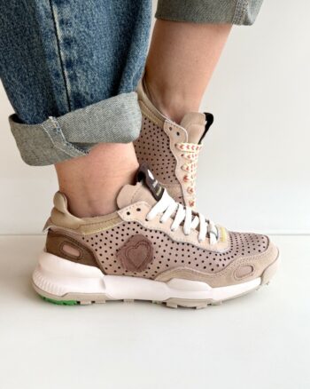 Satorisan Chacrona Sneakers Donnna In Pelle Forata E Sfoderata Pesca