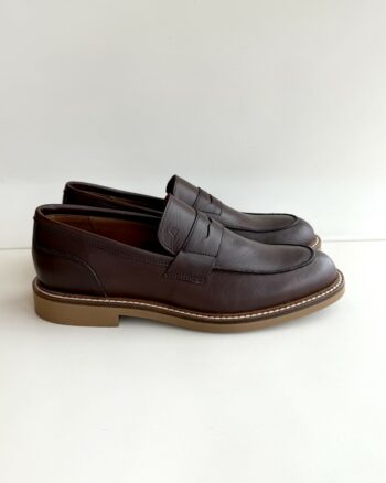 Frau Mocassino Uomo In Pelle Marrone