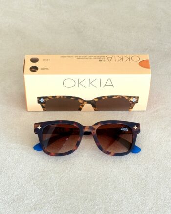 Okkia Giovanni Occhiali Unisex Con Rivetti Havana E Blu