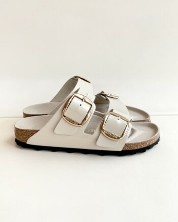 Birkenstock Arizona Big Buckle Donna In Pelle Laccata Oyster