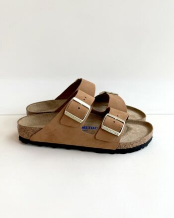 Birkenstock Arizona Donna In Nabuck Mink Plantare Morbido