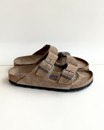 Birkenstock Arizona Unisex In Camoscio Dark Tea Plantare Morbido