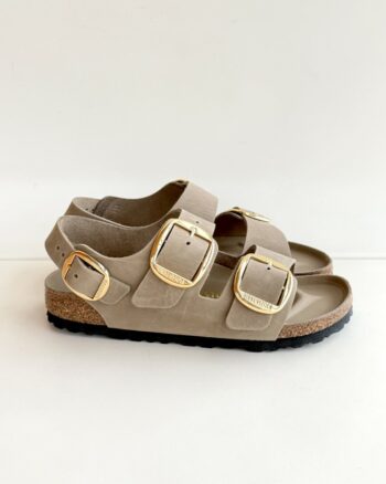Birkenstock Milano Donna Big Buckle In Pelle Oliata Tabacco Brown