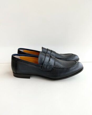 Lord Douglas Mocassino Uomo In Pelle Puntinata Blu
