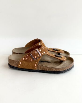 Birkenstock Gizeh Rivet Donna In Camoscio Mink