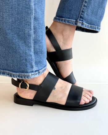 Frau Sandalo Piano Donna In Pelle Nera